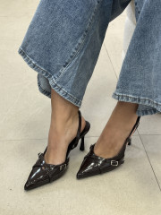 Sandalia tacon chocolate