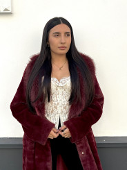 corse encaje terciopelo blanco