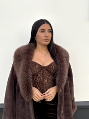 corse encaje terciopelo marron