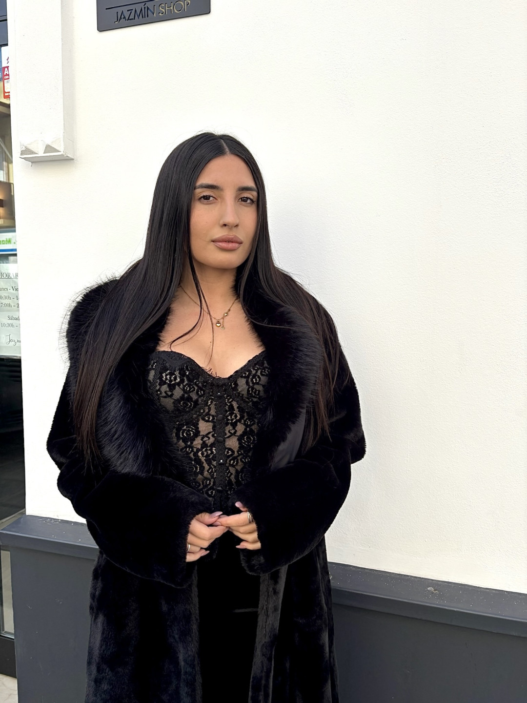 corse encaje terciopelo negro