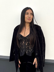 corse encaje terciopelo negro