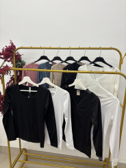 Camiseta termica escote redondo encaje