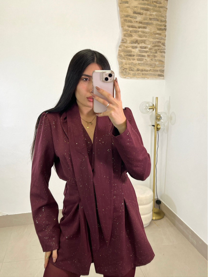 vestido | Mono destellos tinto
