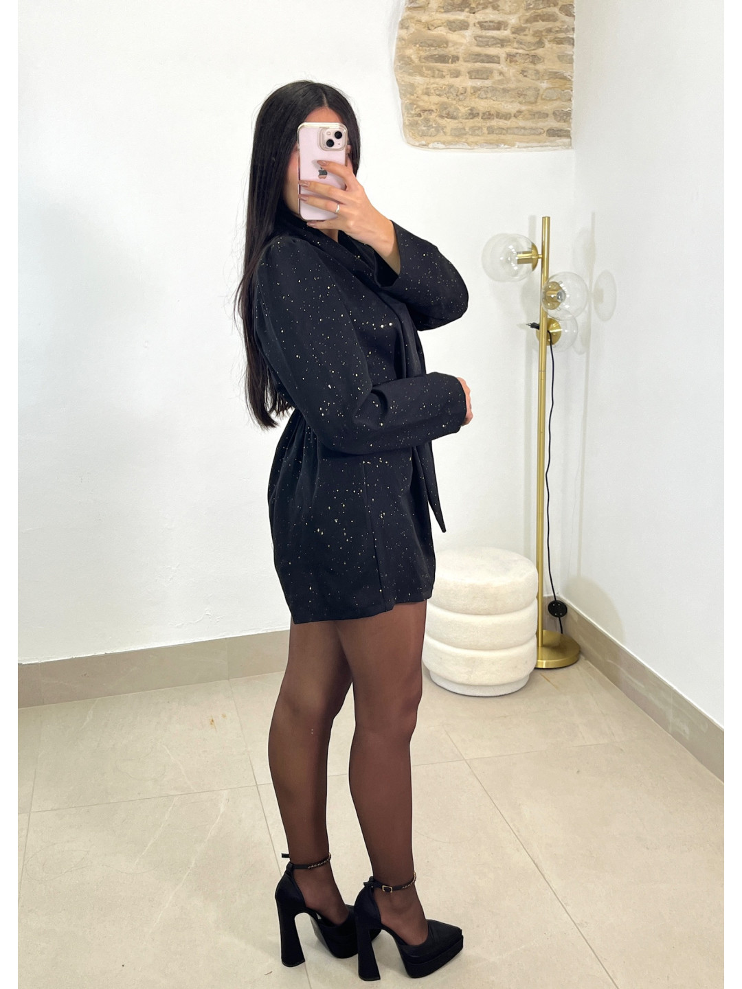 vestido | Mono destellos negro