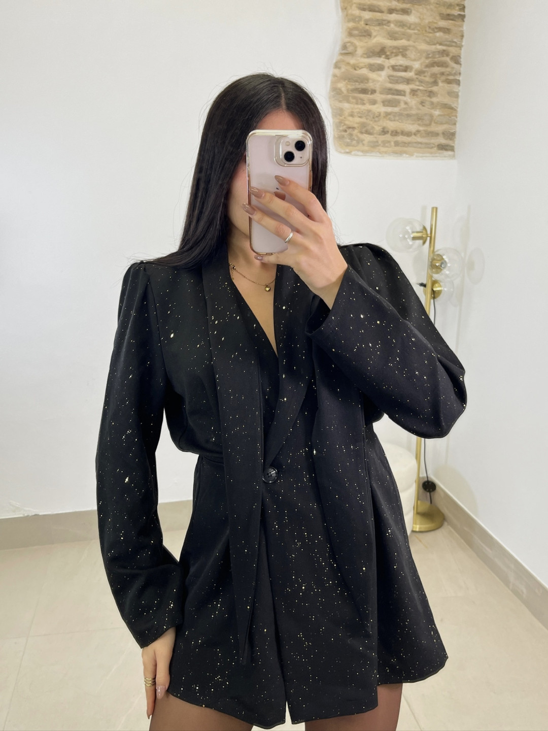 vestido | Mono destellos negro