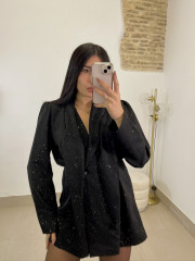 vestido | Mono destellos negro