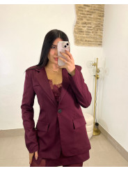 Blazer brillo tinto