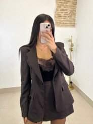 blazer brillo chocolate