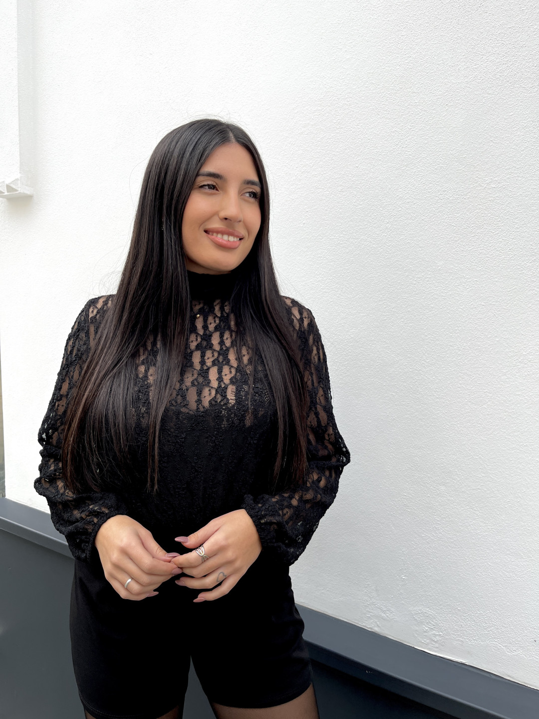 Mono combinado encaje negro