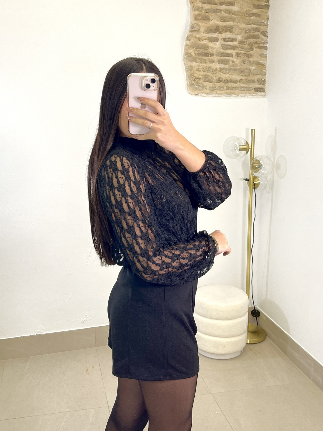 Mono combinado encaje negro