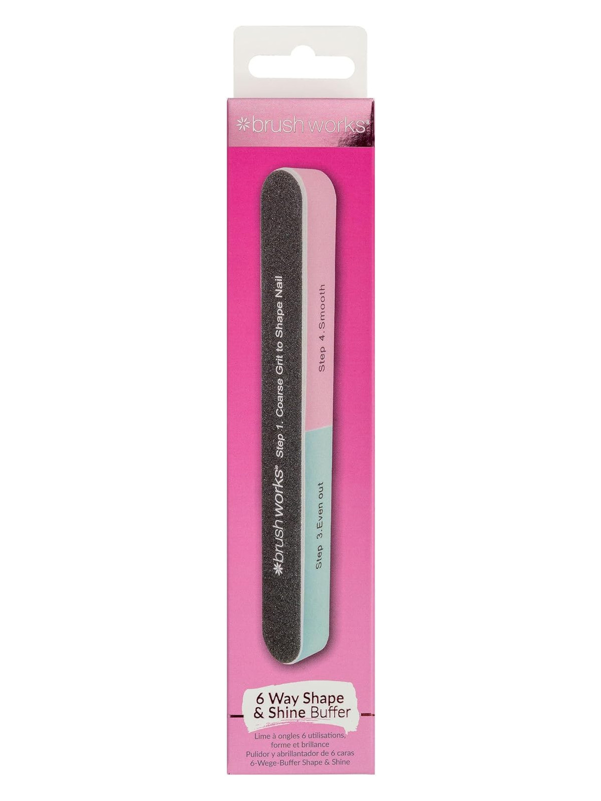Brushworks 6 Sided Nail File Shape & Shine