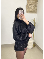 Short lentejuela negro