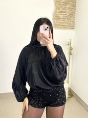 Short lentejuela negro