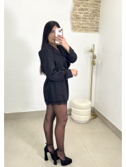 Vestido | Mono blazer detalle bajo encaje