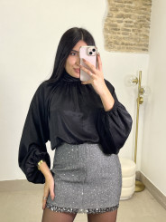 Falda tweed detalle brillo