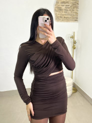 Vestido Sara marron