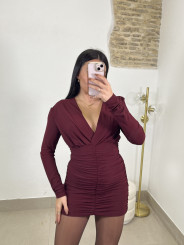 vestido Nerea tinto