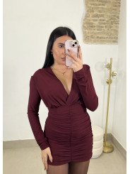 vestido Nerea tinto