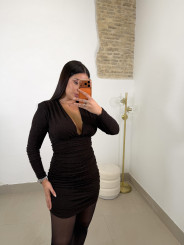 vestido marta chocolate