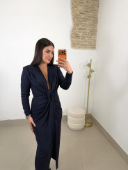 vestido monaco destellos azul