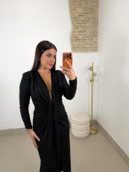 vestido monaco destellos negro