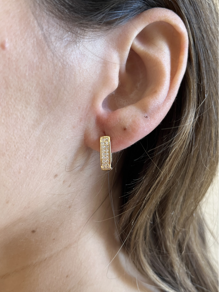 argolla dorada pequeña circonita