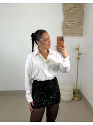 Falda mini lentejuela negra