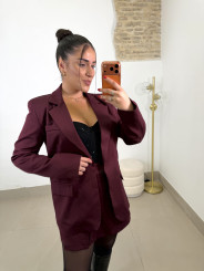Blazer brillo tinto