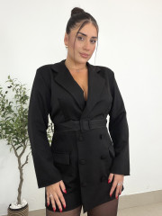 Vestido | Mono blazer cinturon negro
