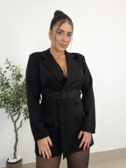 Vestido | Mono blazer cinturon negro