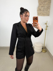 Vestido | Mono blazer cinturon negro