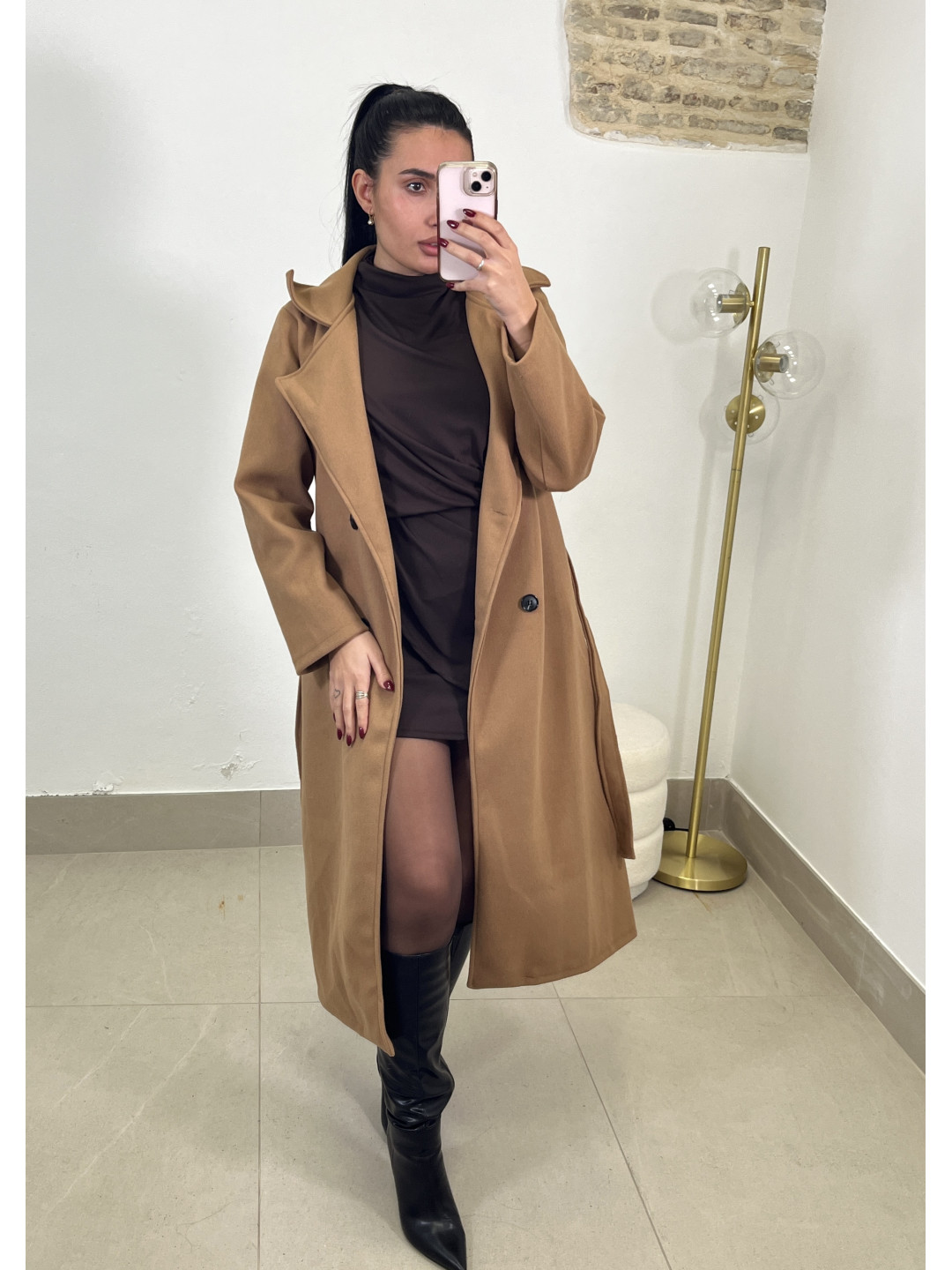 vestido adriana marron