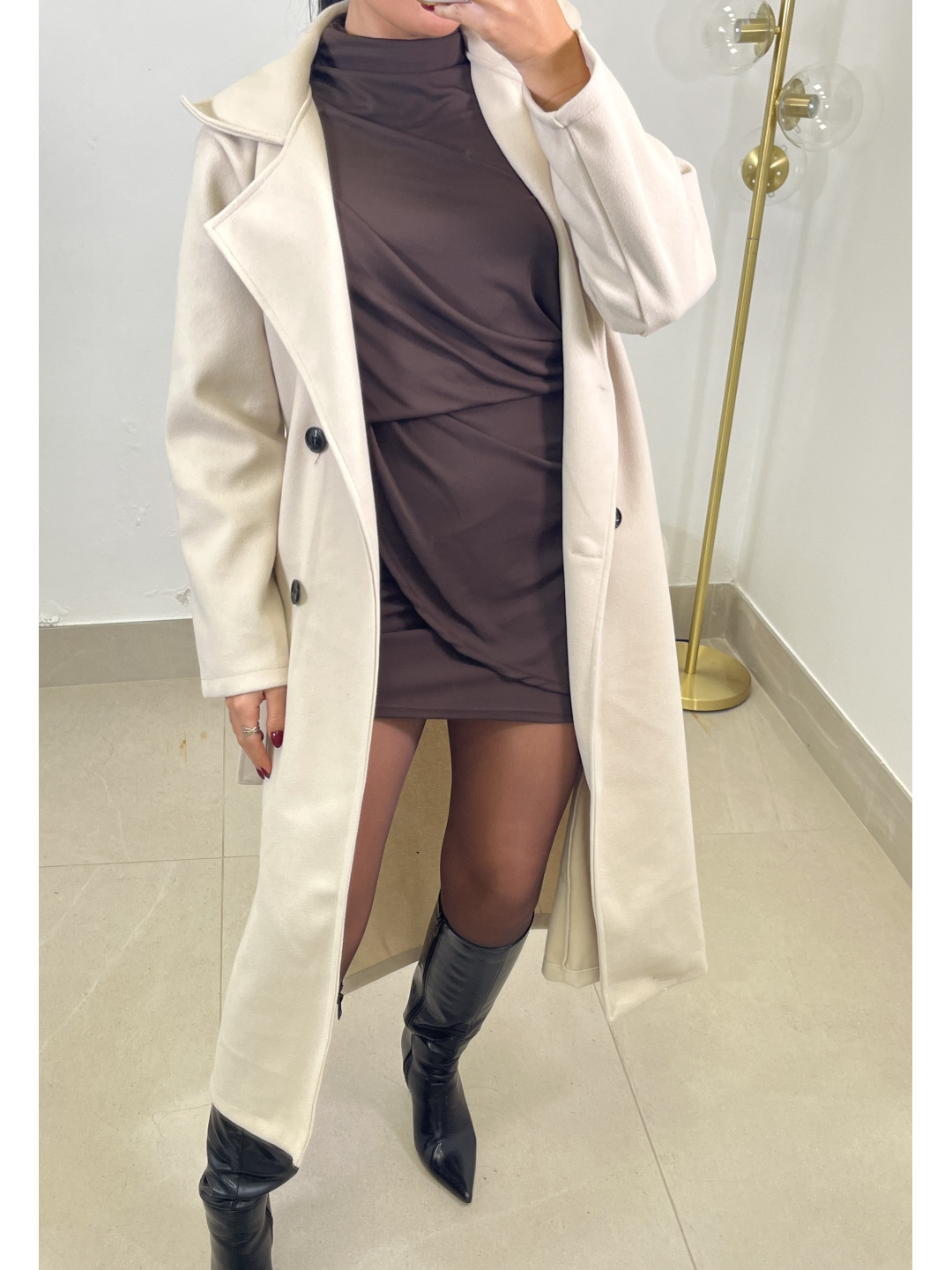 vestido adriana marron