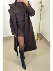 vestido adriana marron