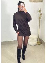 vestido adriana marron