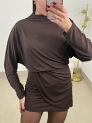 vestido adriana marron