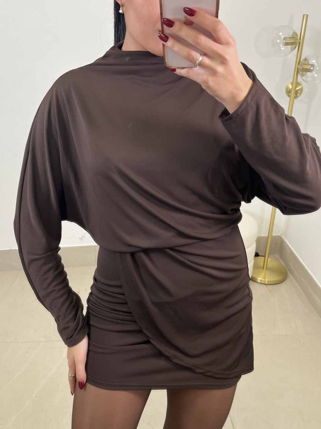 vestido adriana marron