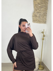 vestido adriana marron