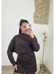 vestido adriana marron