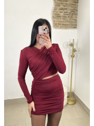 vestido sara tinto