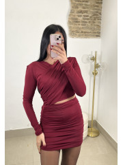 vestido sara tinto