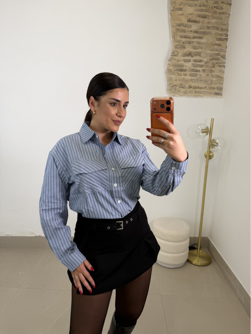 Camisa rayas bolsillo