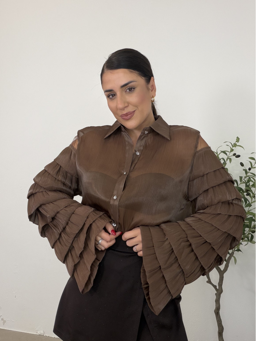 Blusa marrón chocolate