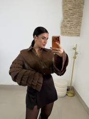 Blusa marrón chocolate