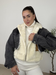 Abrigo corto combinado