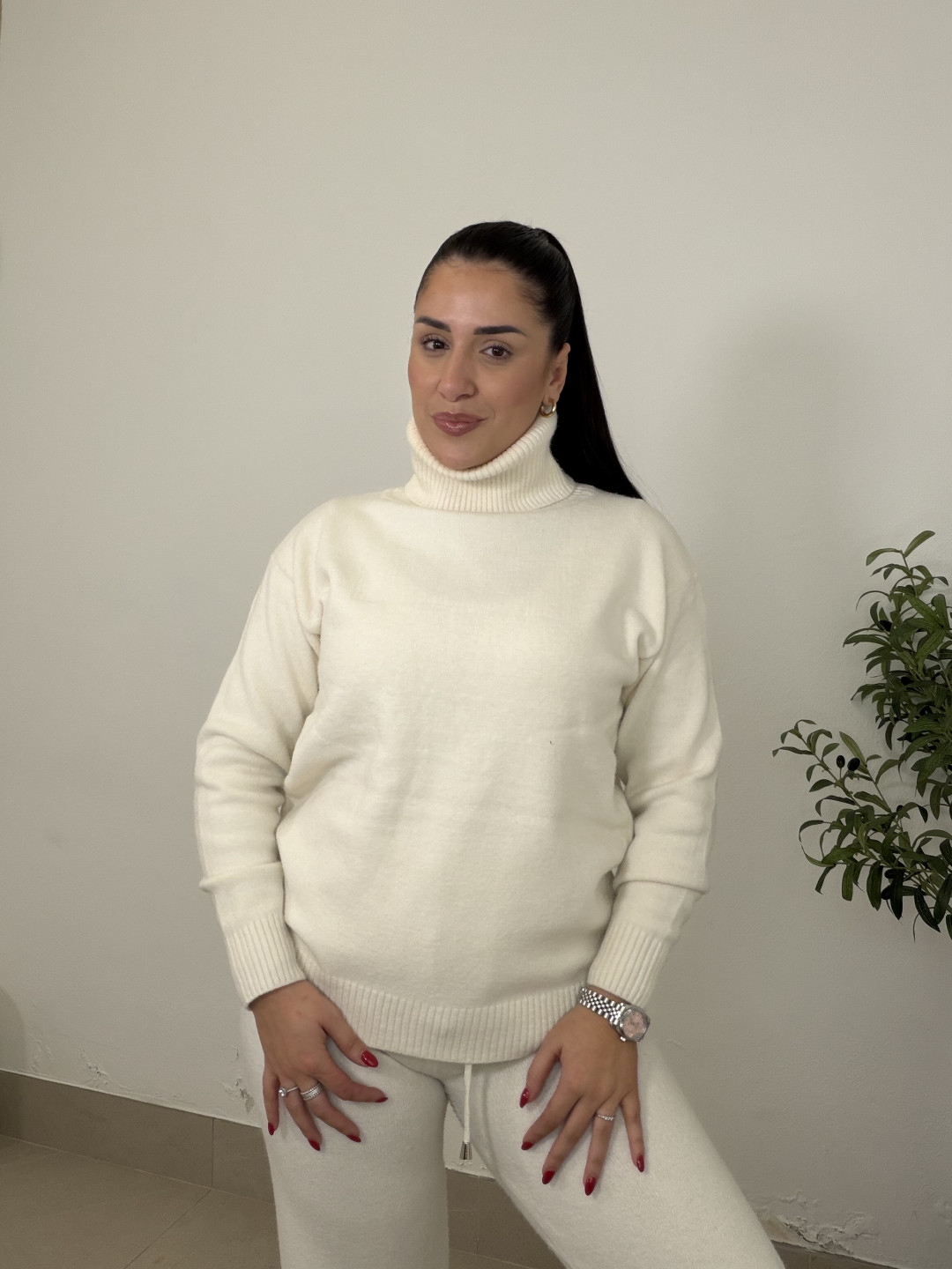 Conjunto punto cuello alto