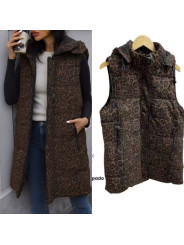 chaleco anorak leopardo