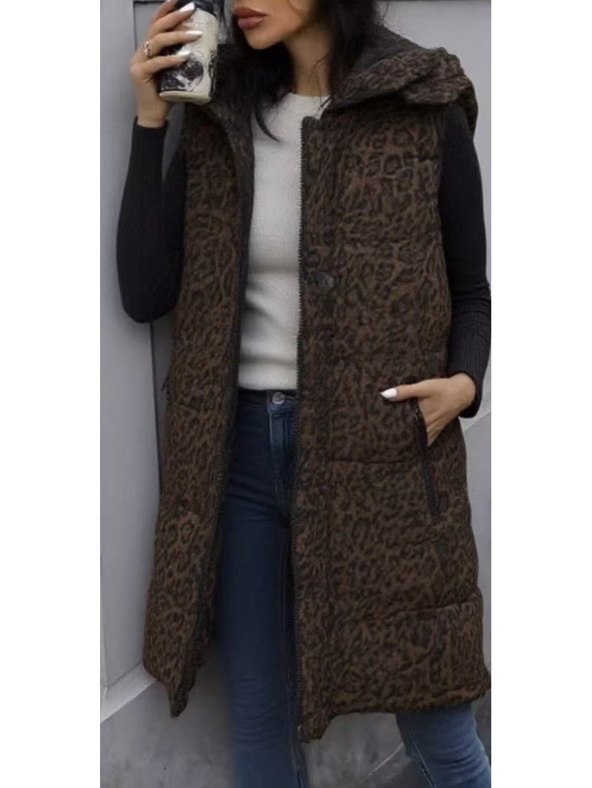 chaleco anorak leopardo