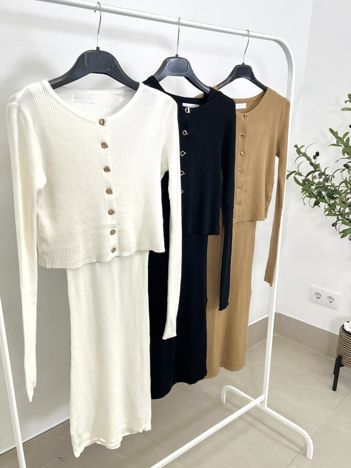 conjunto punto dos piezas vestido