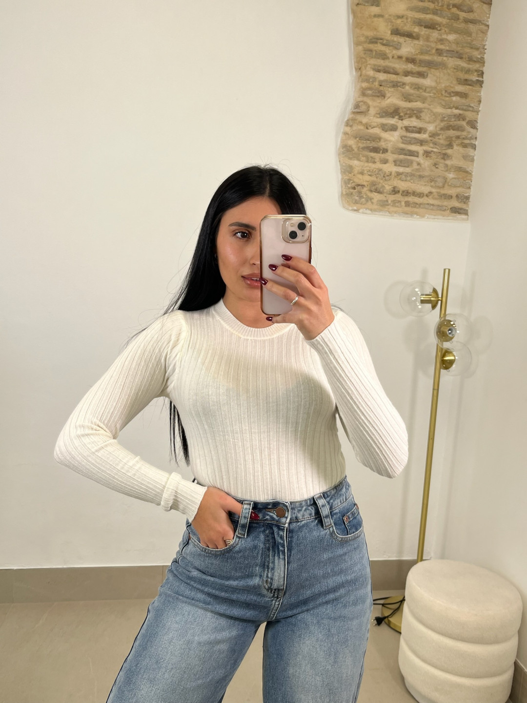 Jersey basico cuello redondo